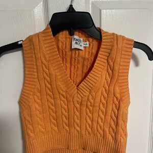 Princess Polly Orange Cable Knit Sweater vest